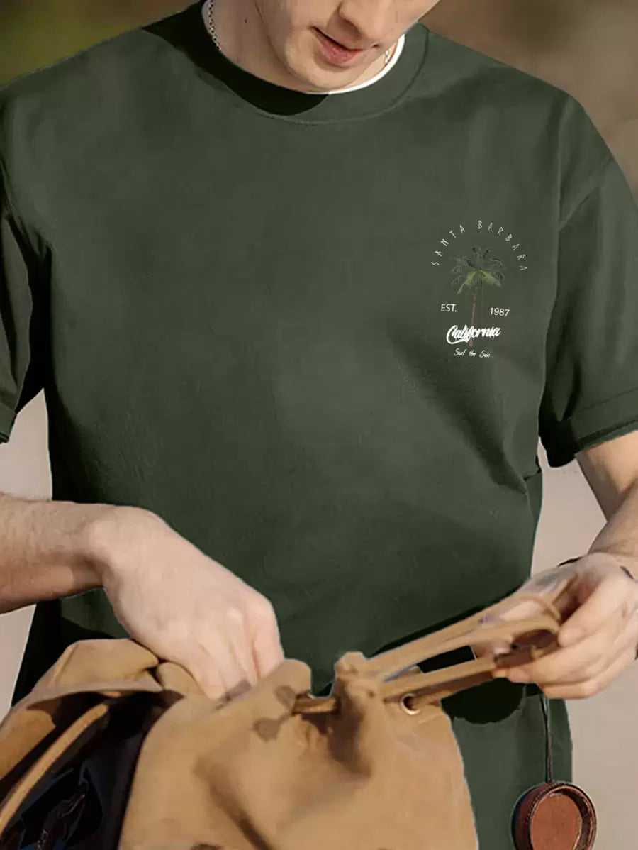 Men’s Coconut Tree Print T-Shirt