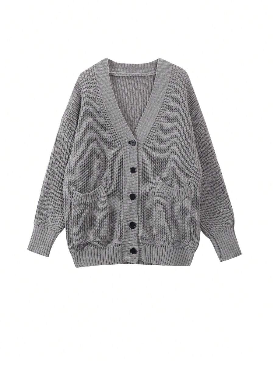 Women’s V-Neck Button Knit Cardigan