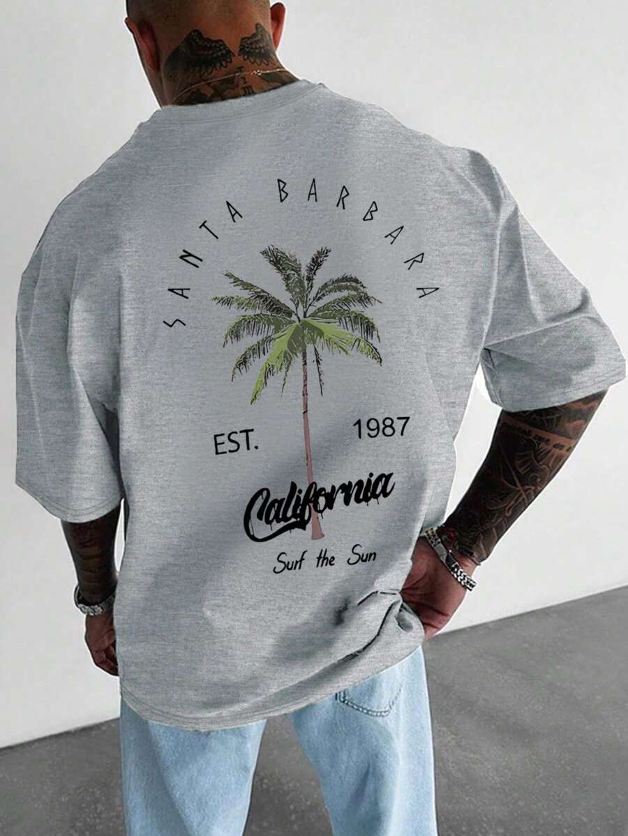 Men’s Coconut Tree Print T-Shirt