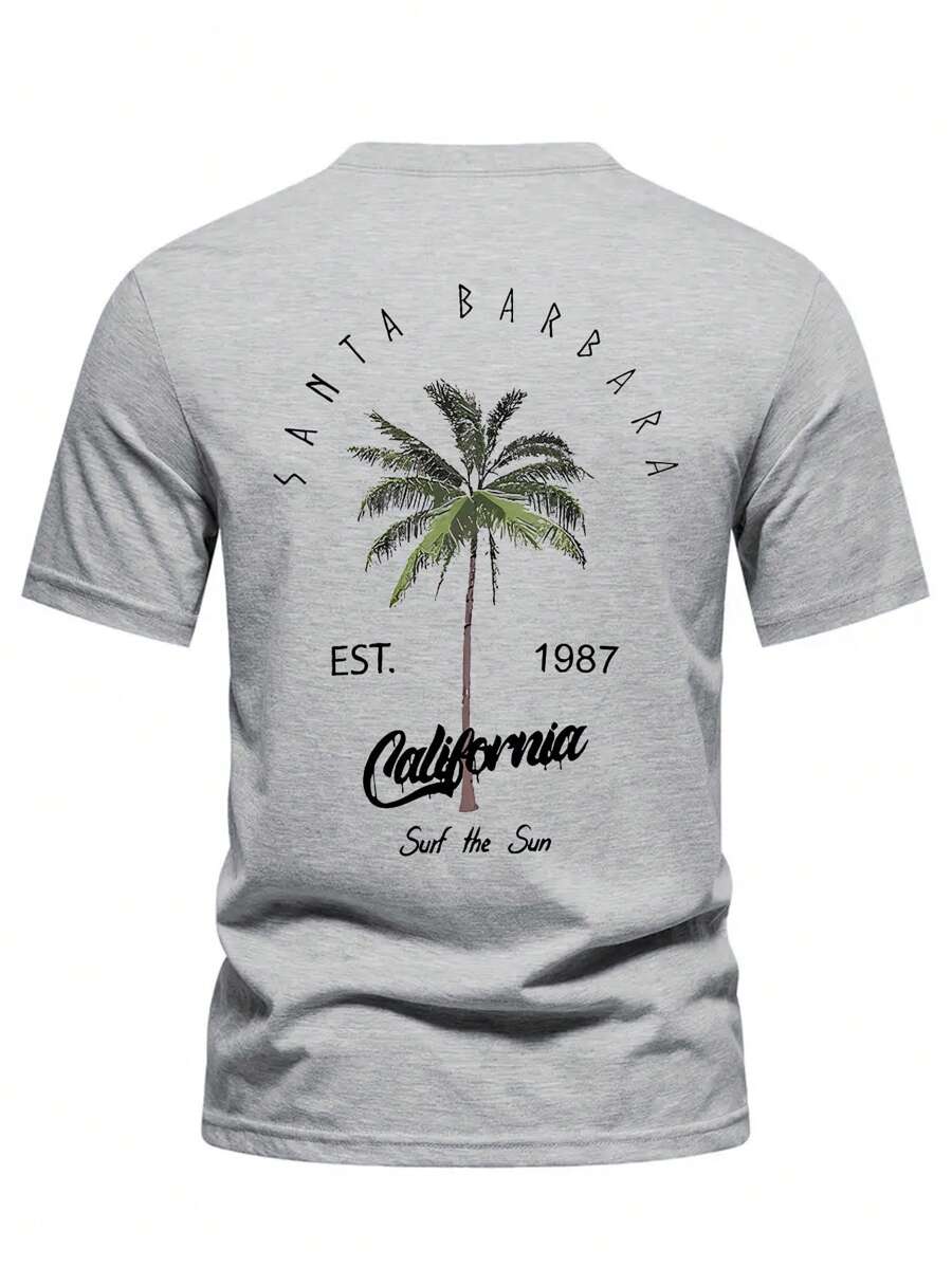 Men’s Coconut Tree Print T-Shirt