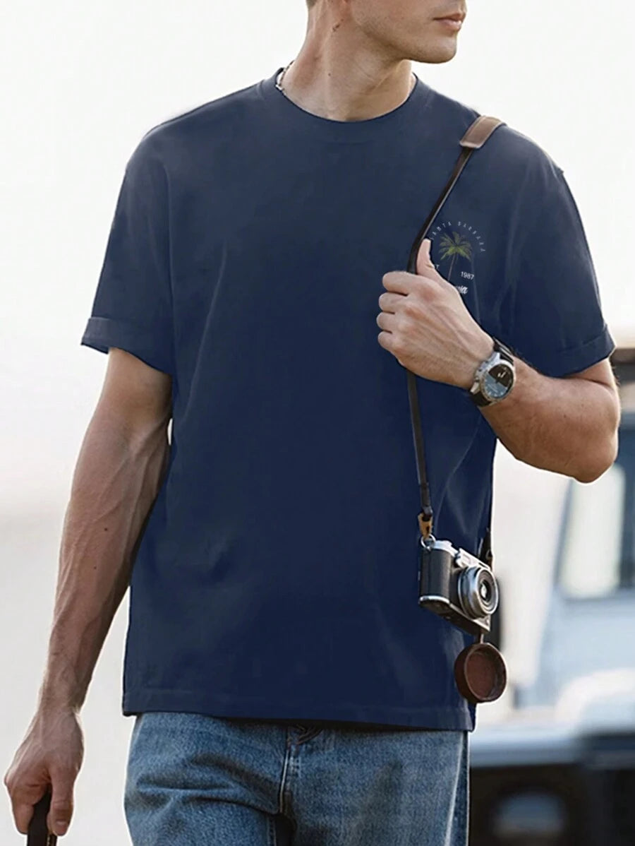 Men’s Coconut Tree Print T-Shirt