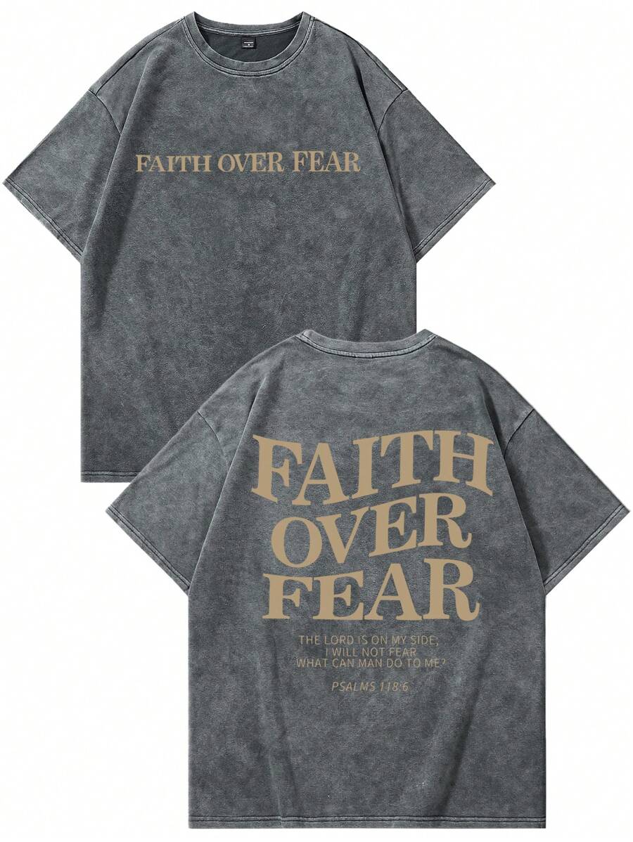 Men’s Letter Print Short Sleeve T-Shirt