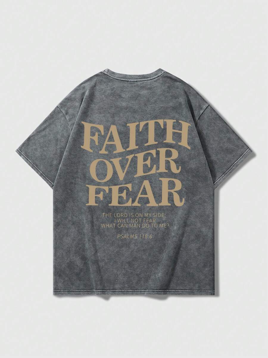 Men’s Letter Print Short Sleeve T-Shirt