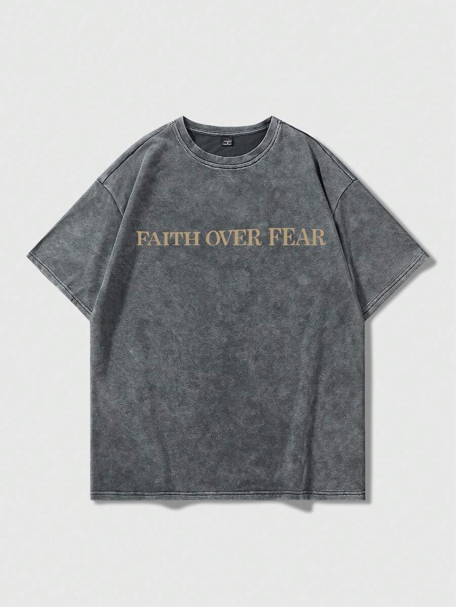 Men’s Letter Print Short Sleeve T-Shirt