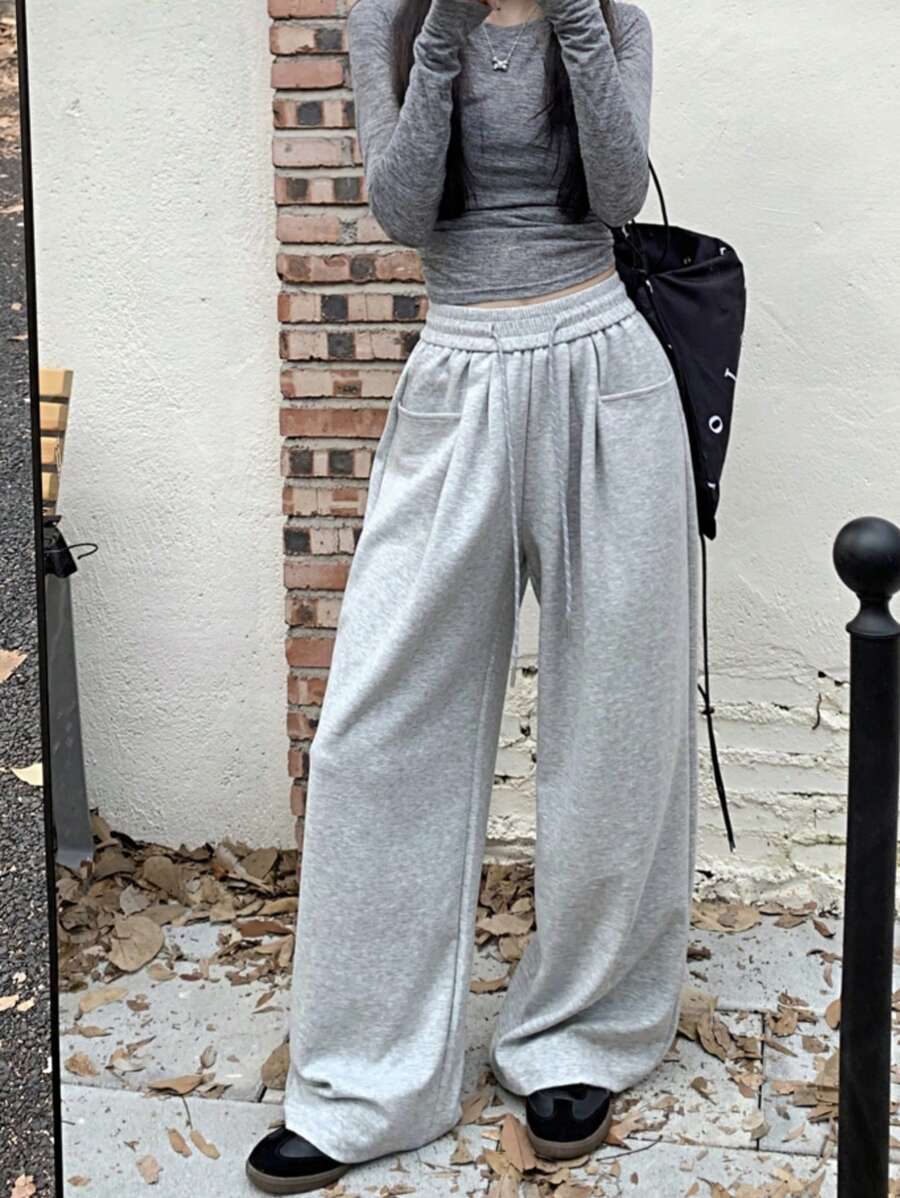 Women’s Casual Wide-Leg Drawstring Pants