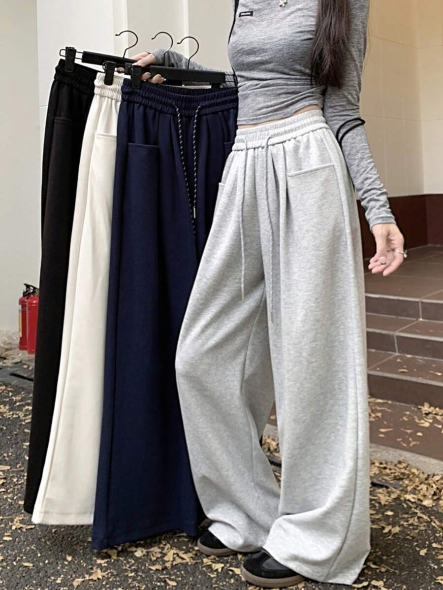 Women’s Casual Wide-Leg Drawstring Pants