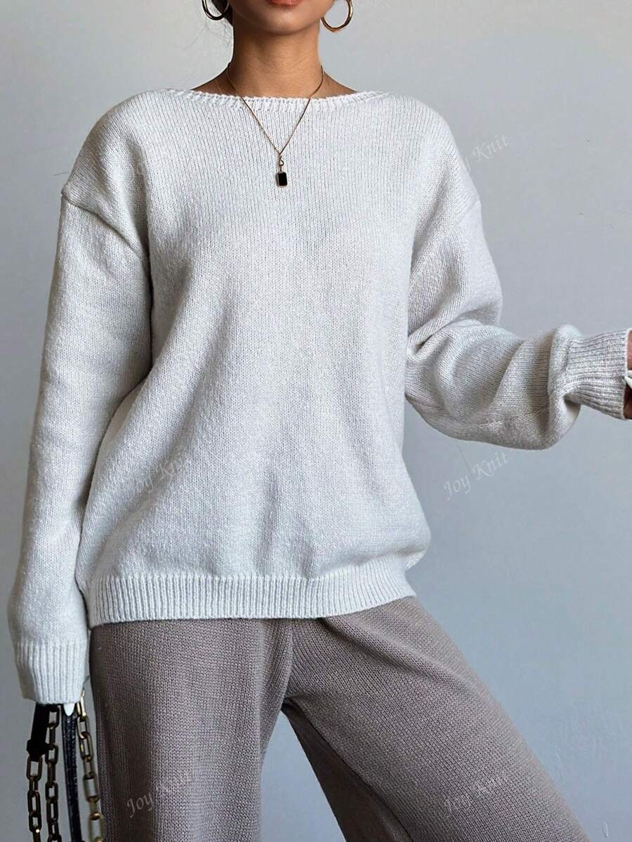 Women's Reversible Knit Sweater – Hollow Bow Back Design (Autumn/Winter)