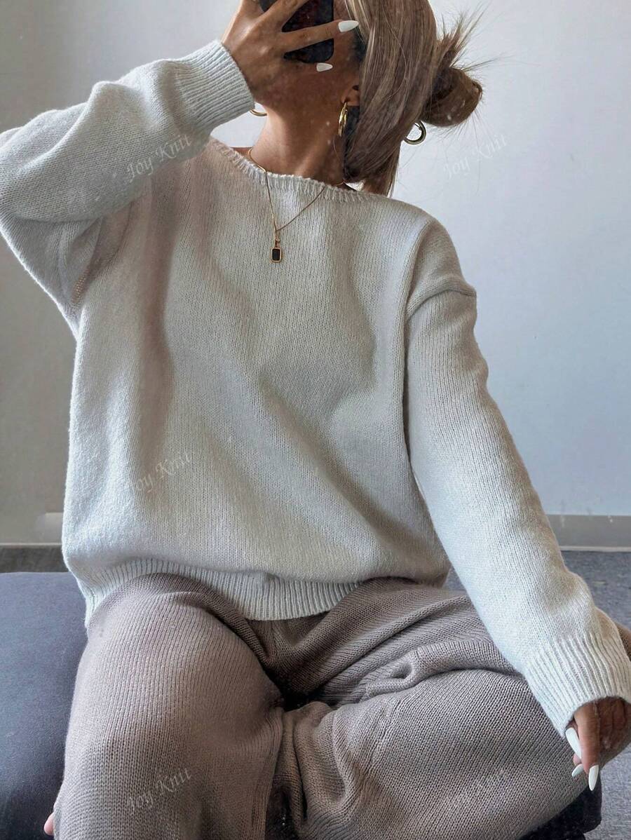 Women's Reversible Knit Sweater – Hollow Bow Back Design (Autumn/Winter)