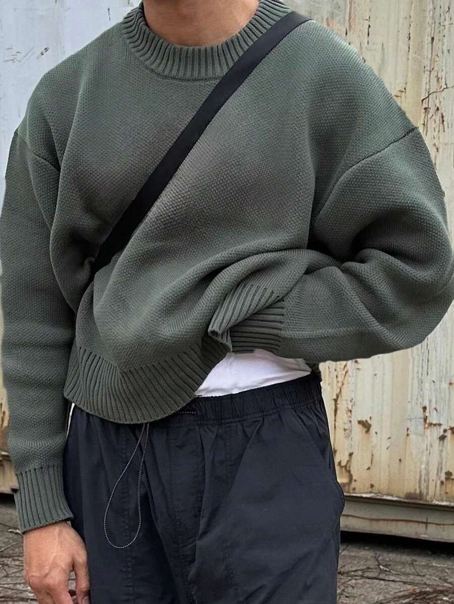 Men’s Streetwear Loose Knit Sweater