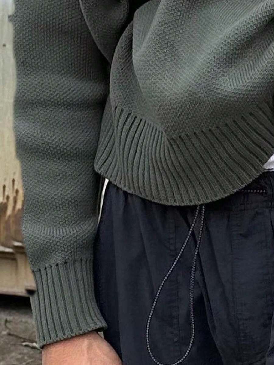 Men’s Streetwear Loose Knit Sweater