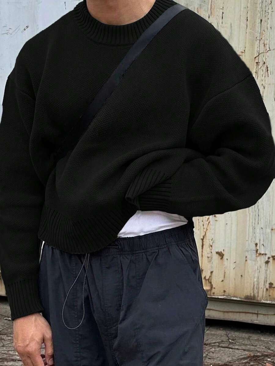 Men’s Streetwear Loose Knit Sweater