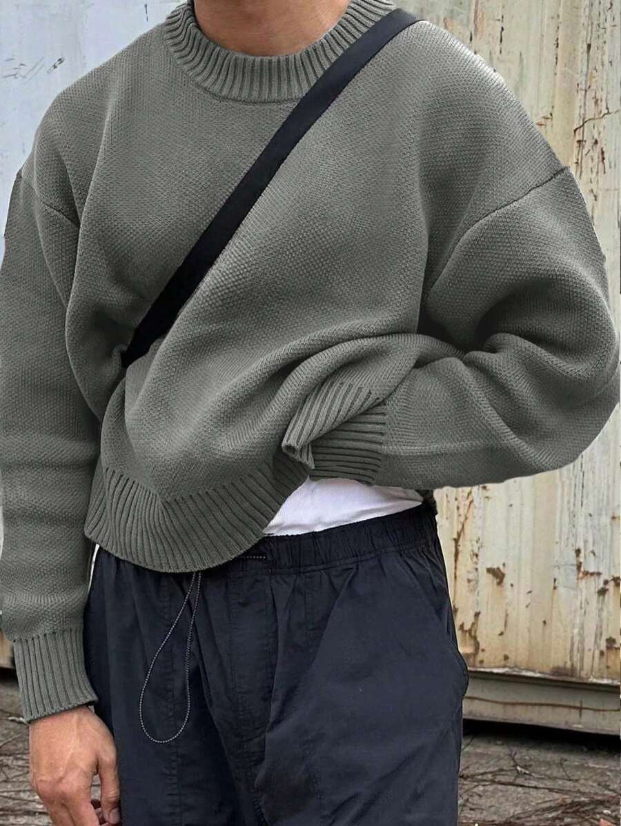 Men’s Streetwear Loose Knit Sweater