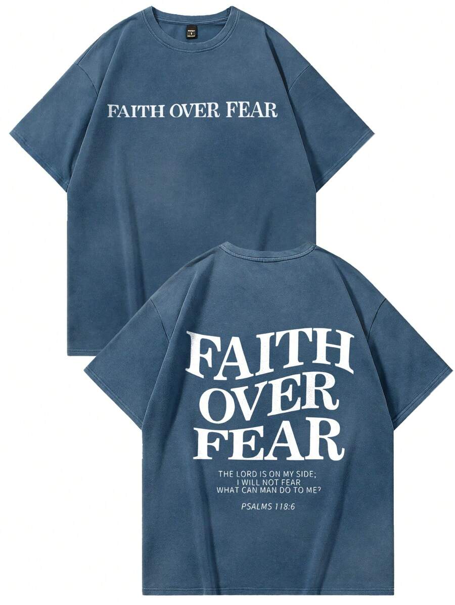 Men’s Letter Print Short Sleeve T-Shirt