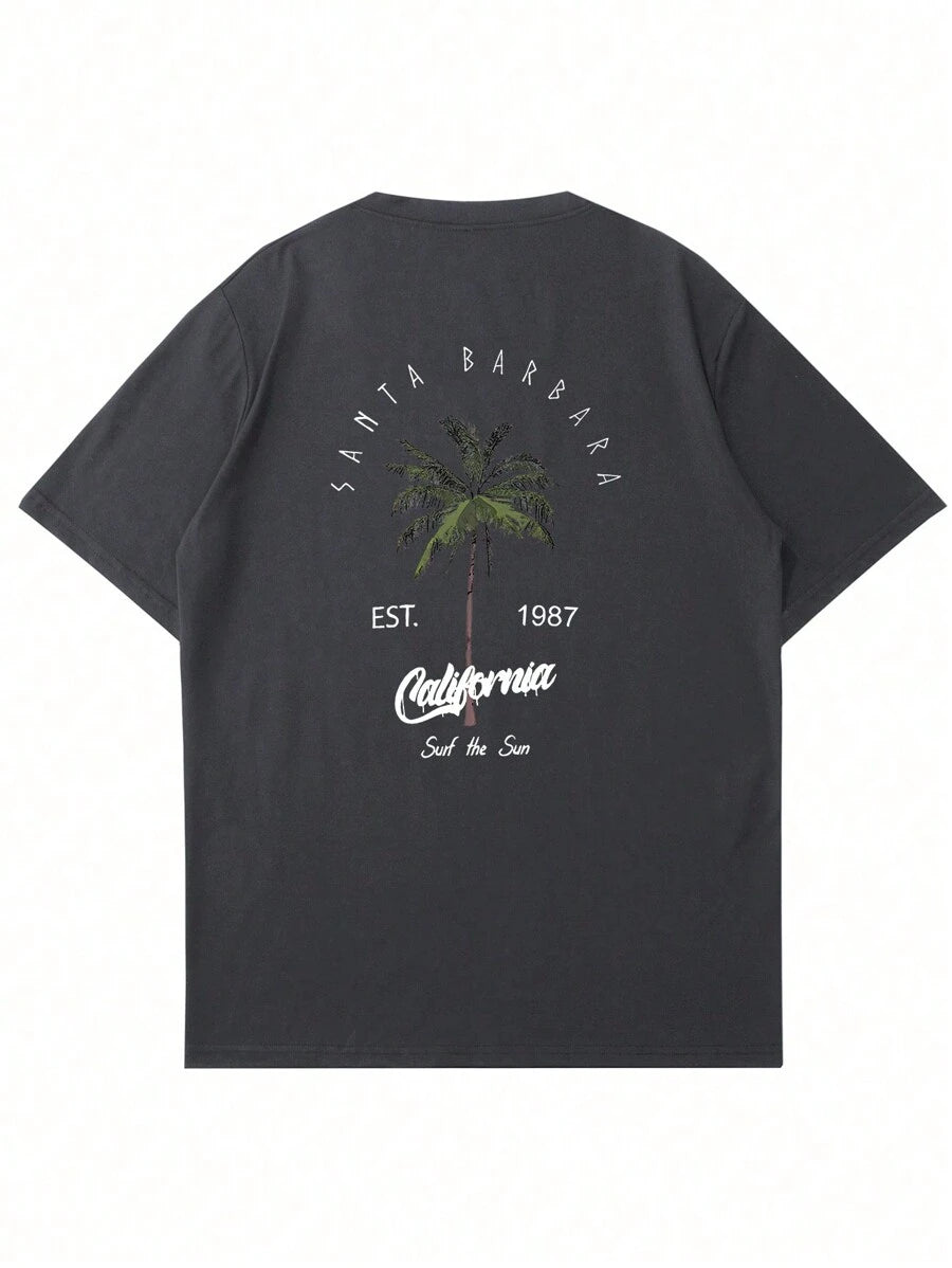 Men’s Coconut Tree Print T-Shirt