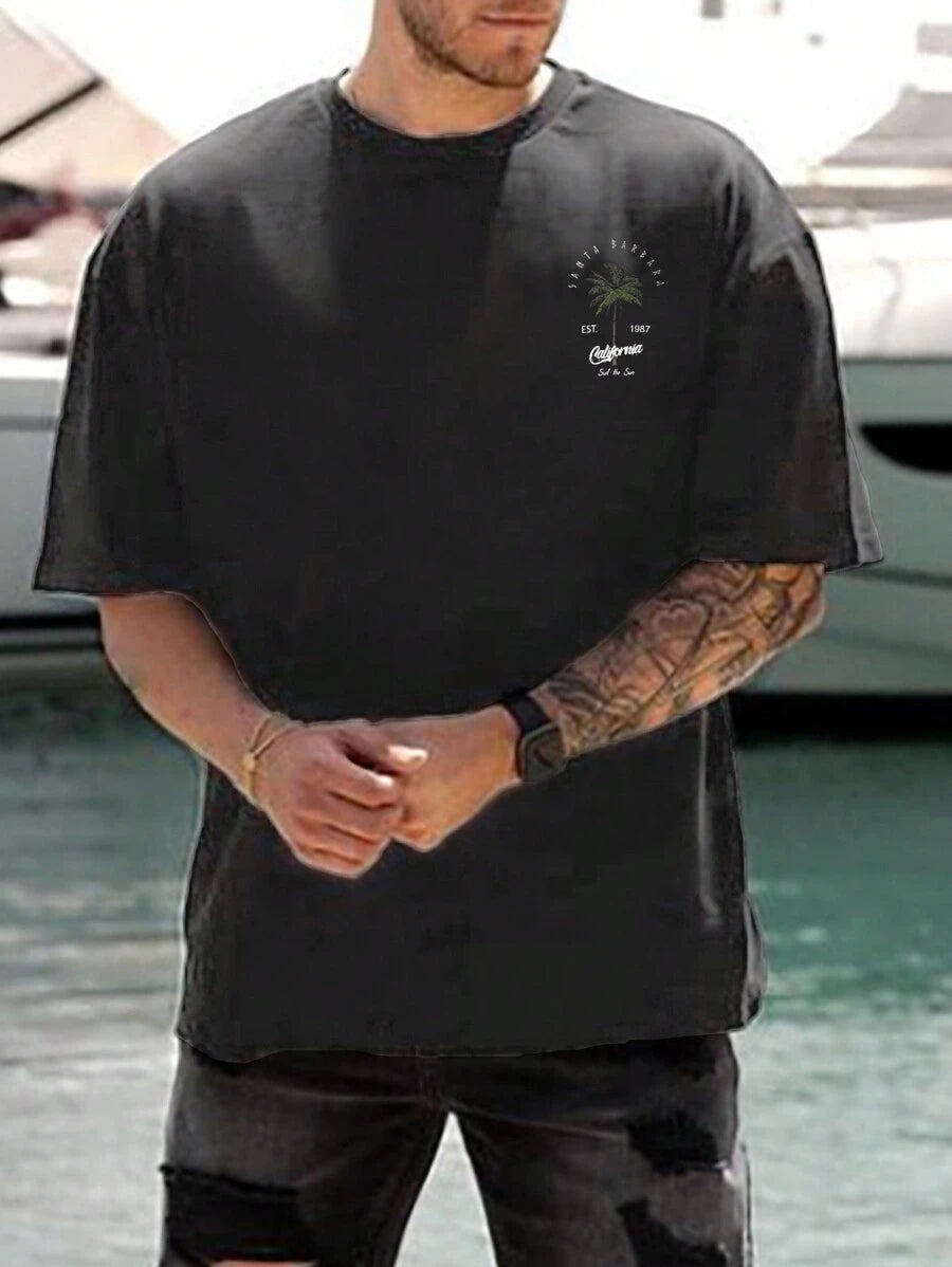 Men’s Coconut Tree Print T-Shirt