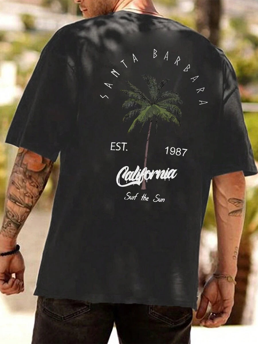 Men’s Coconut Tree Print T-Shirt