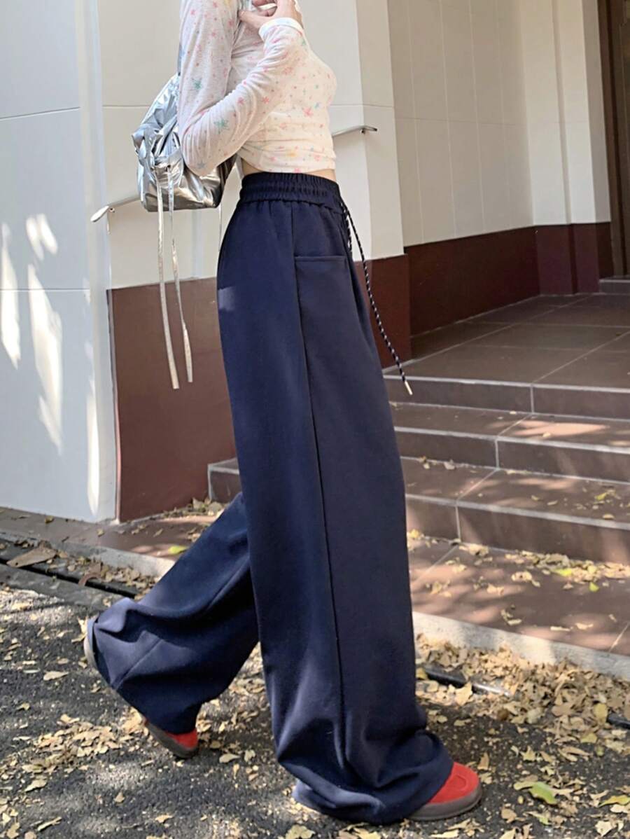 Women’s Casual Wide-Leg Drawstring Pants