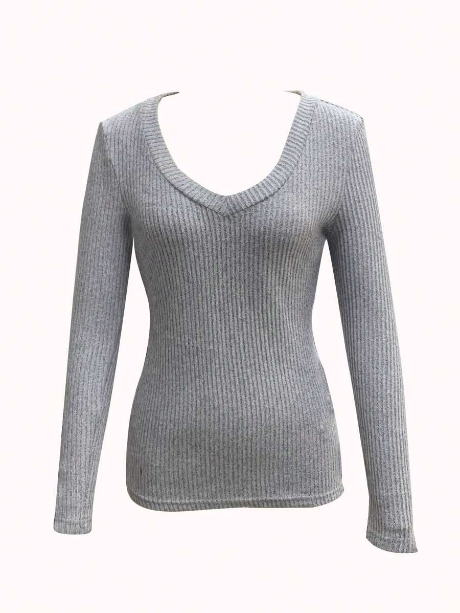 Basic V-Neck Long Sleeve Tee