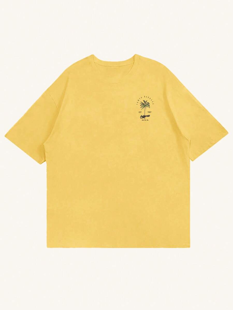 Men’s Coconut Tree Print T-Shirt