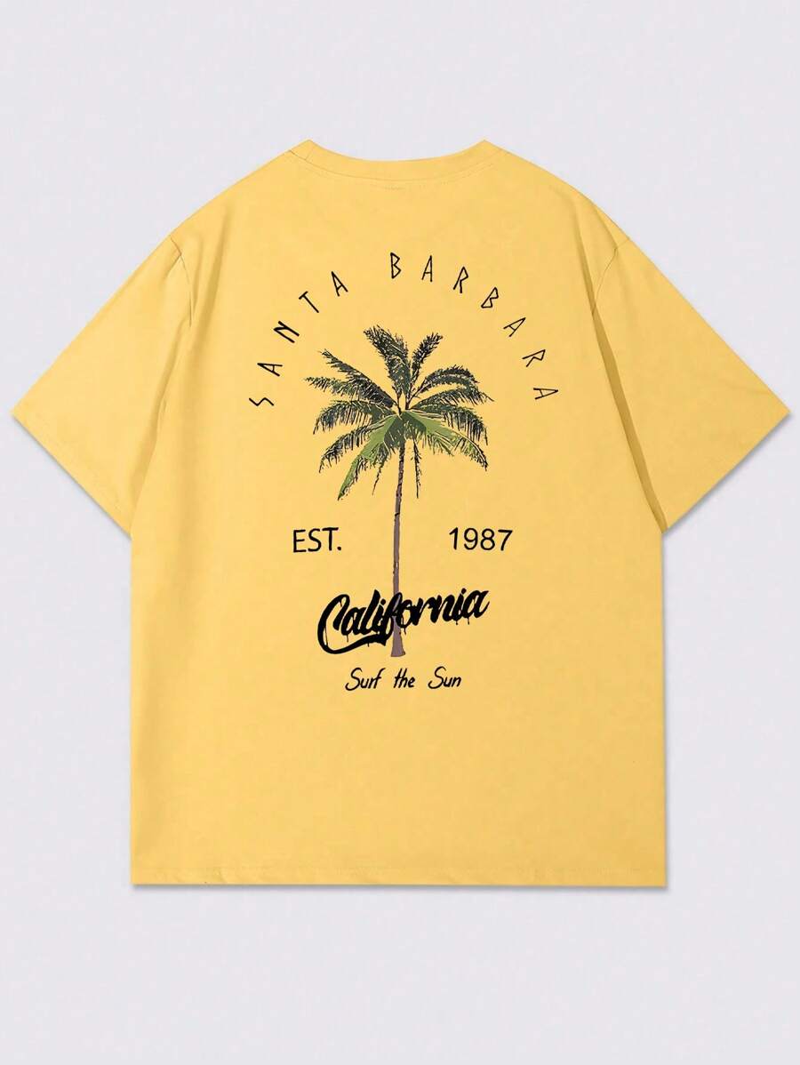 Men’s Coconut Tree Print T-Shirt