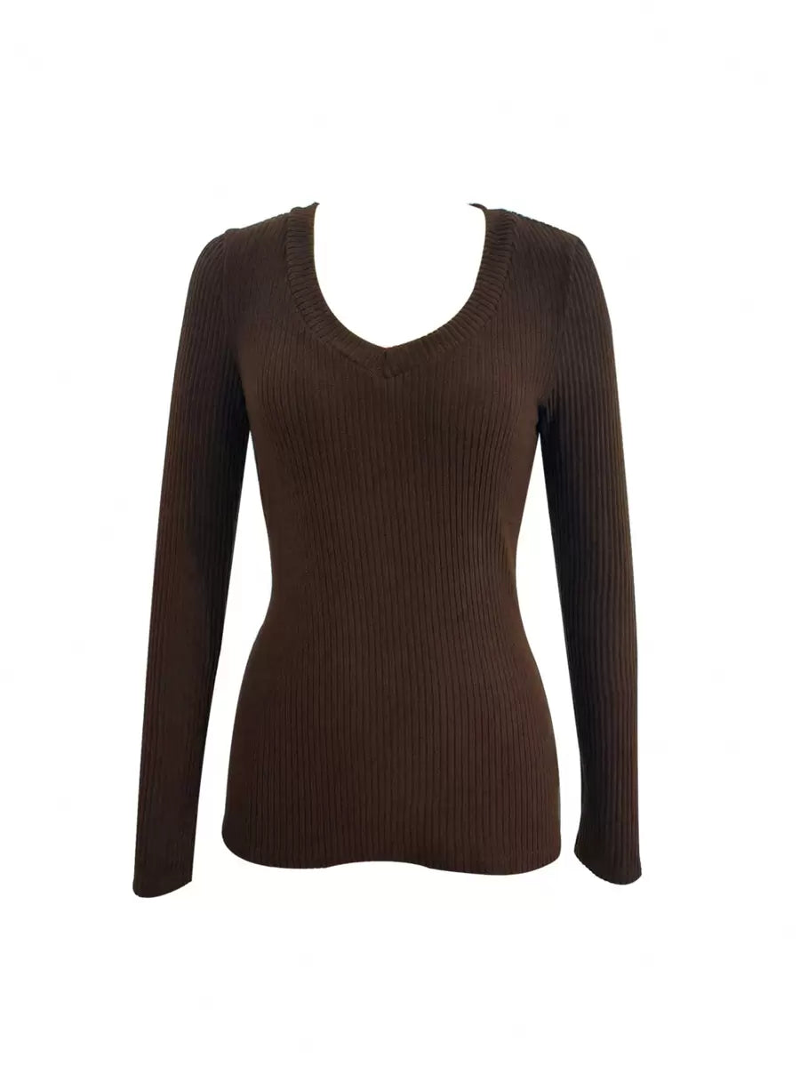 Basic V-Neck Long Sleeve Tee