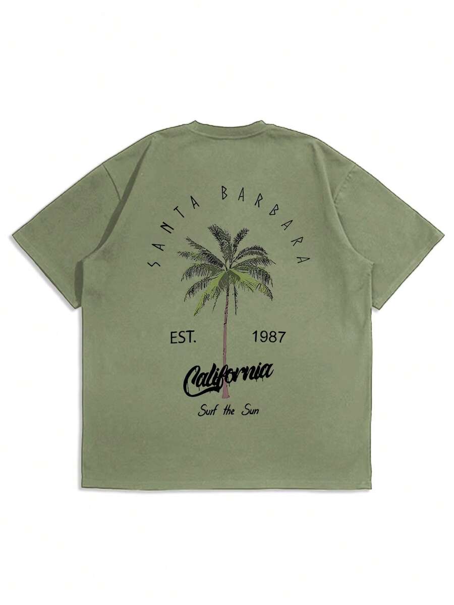 Men’s Coconut Tree Print T-Shirt