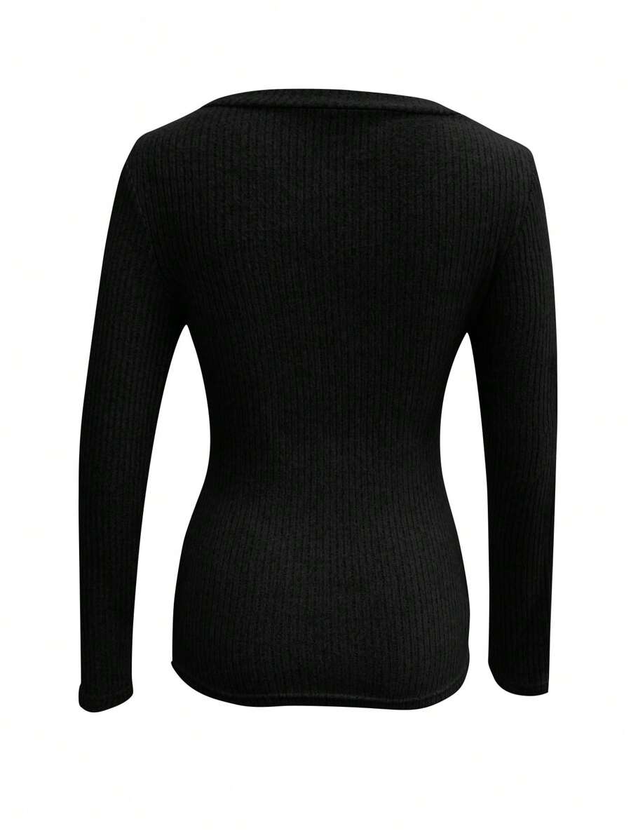 Basic V-Neck Long Sleeve Tee
