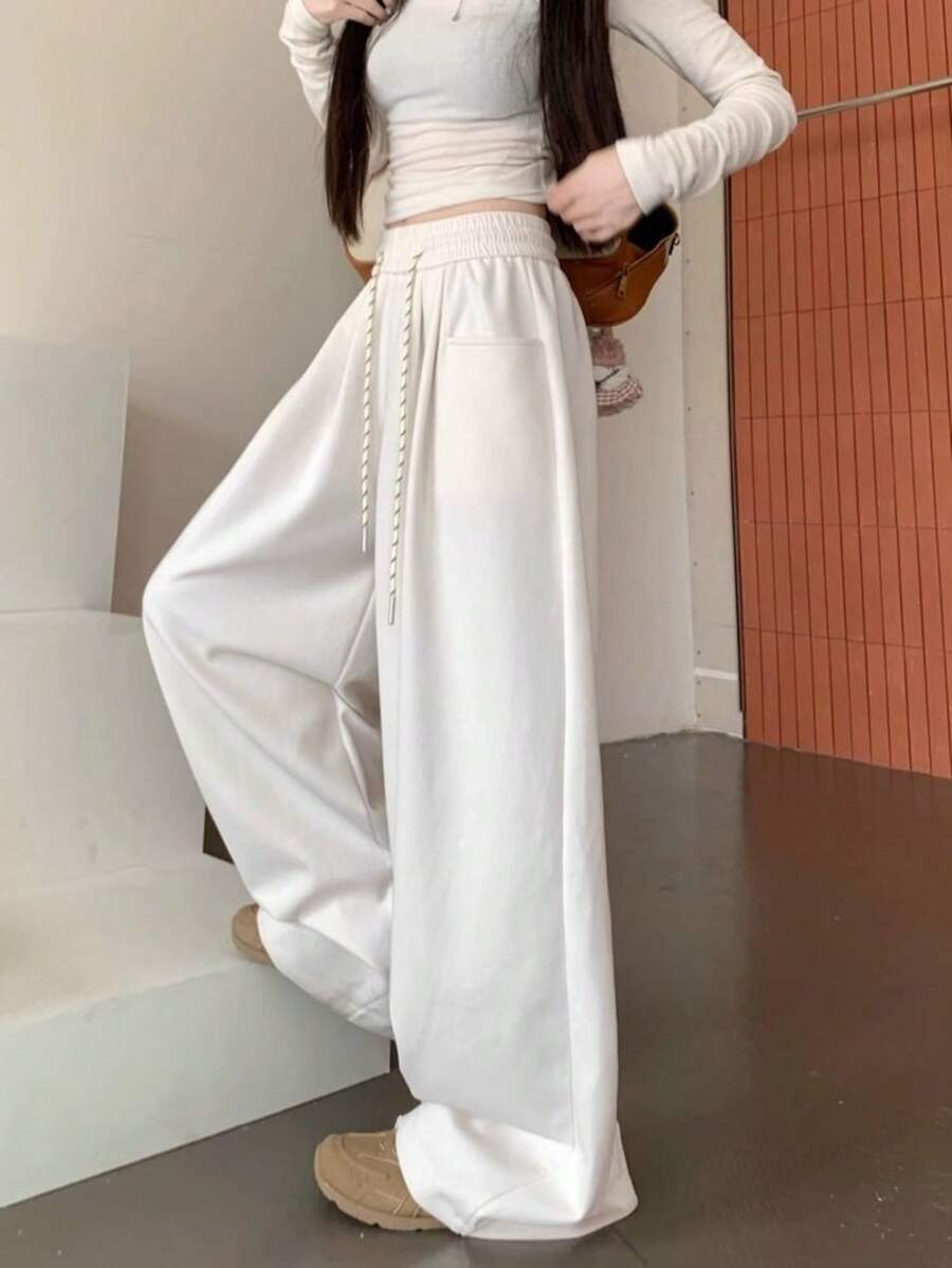 Women’s Casual Wide-Leg Drawstring Pants