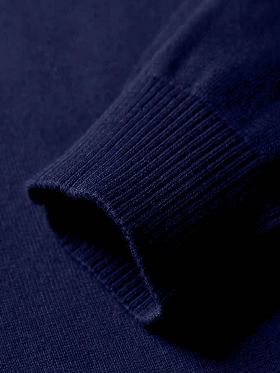 Men’s Half-Zip Stand Collar Sweater