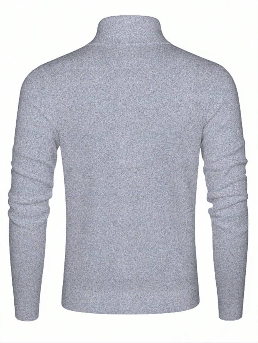 Men’s Half-Zip Stand Collar Sweater