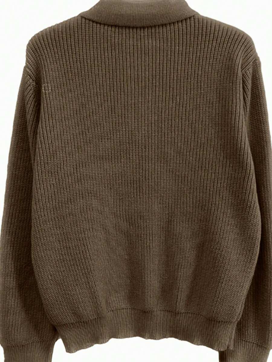 Men’s Zip-Up Knitted Sweater
