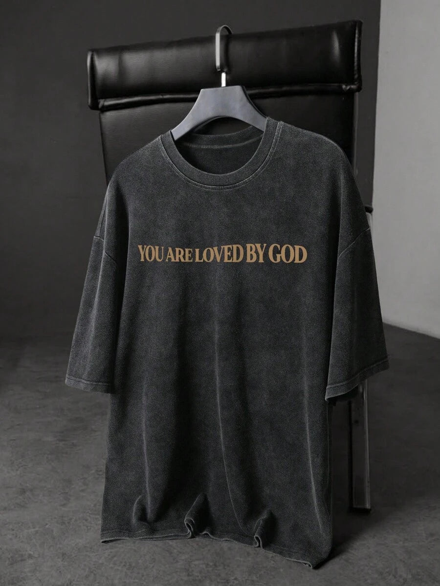 Men’s Letter Print Short Sleeve T-Shirt