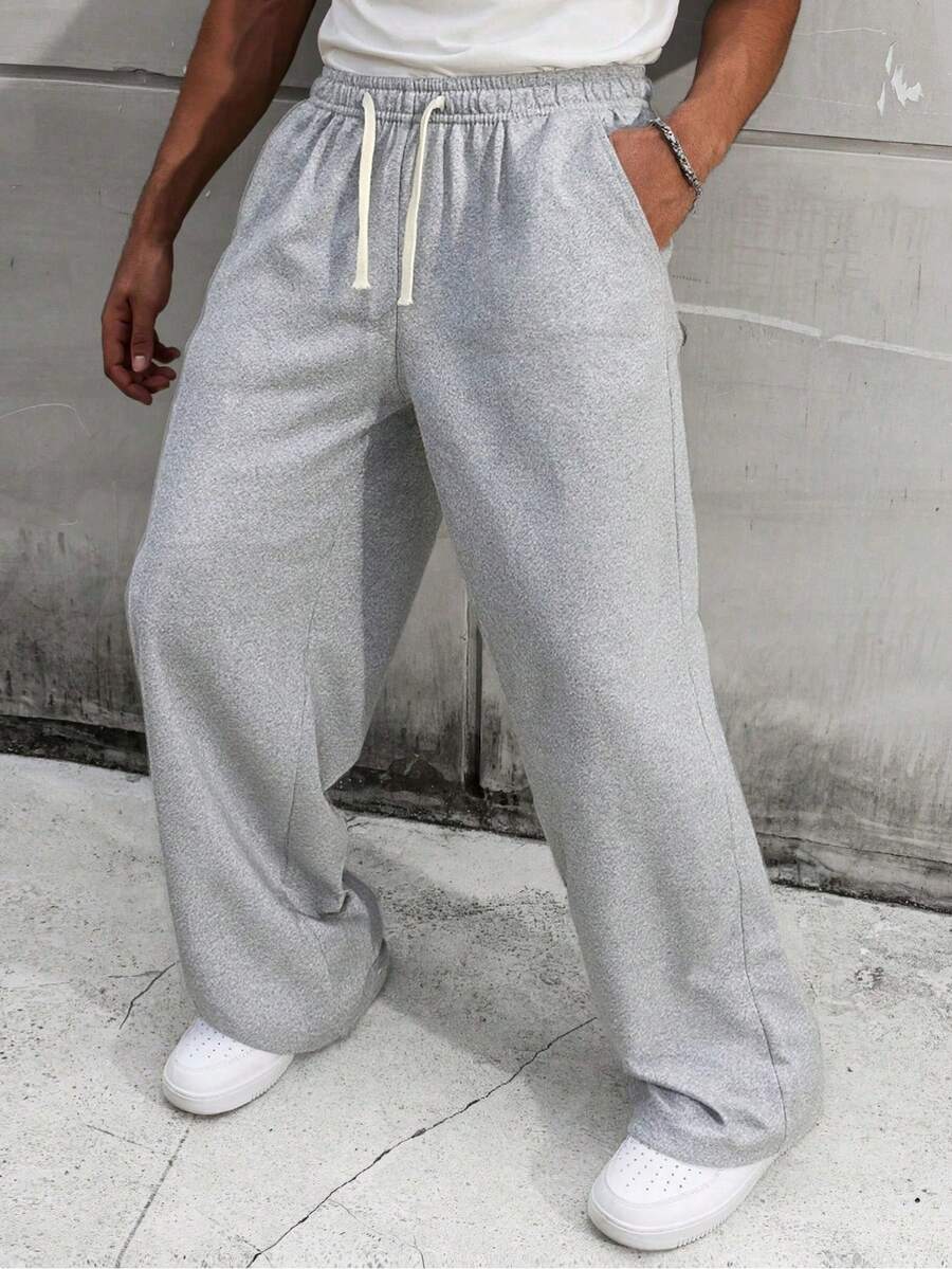 Men’s Casual Wide-Leg Drawstring Pants