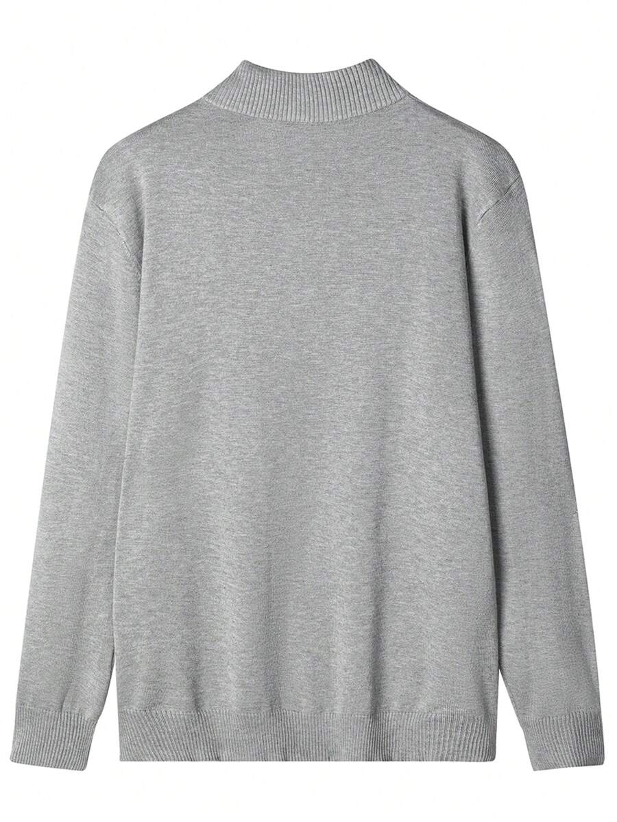 Men’s Half-Zip Stand Collar Sweater