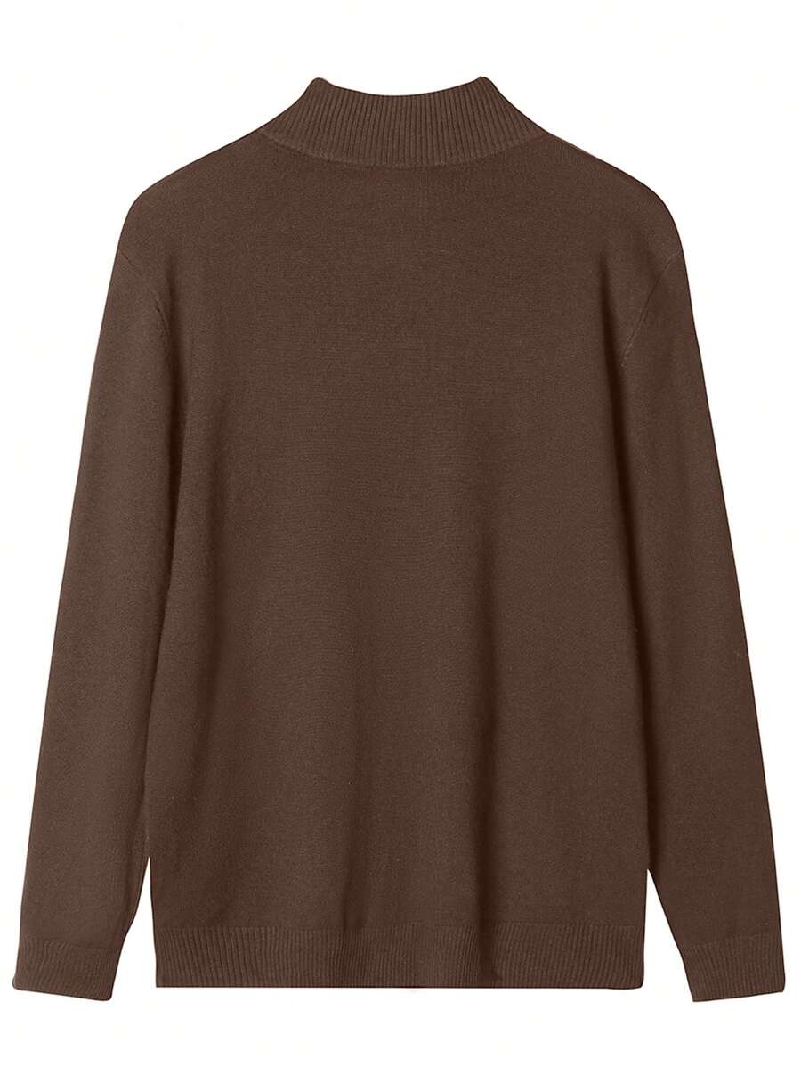 Men’s Half-Zip Stand Collar Sweater