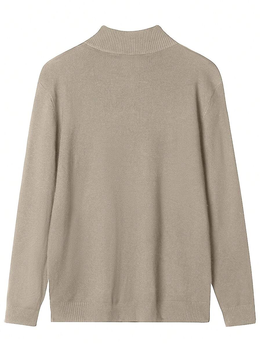 Men’s Half-Zip Stand Collar Sweater