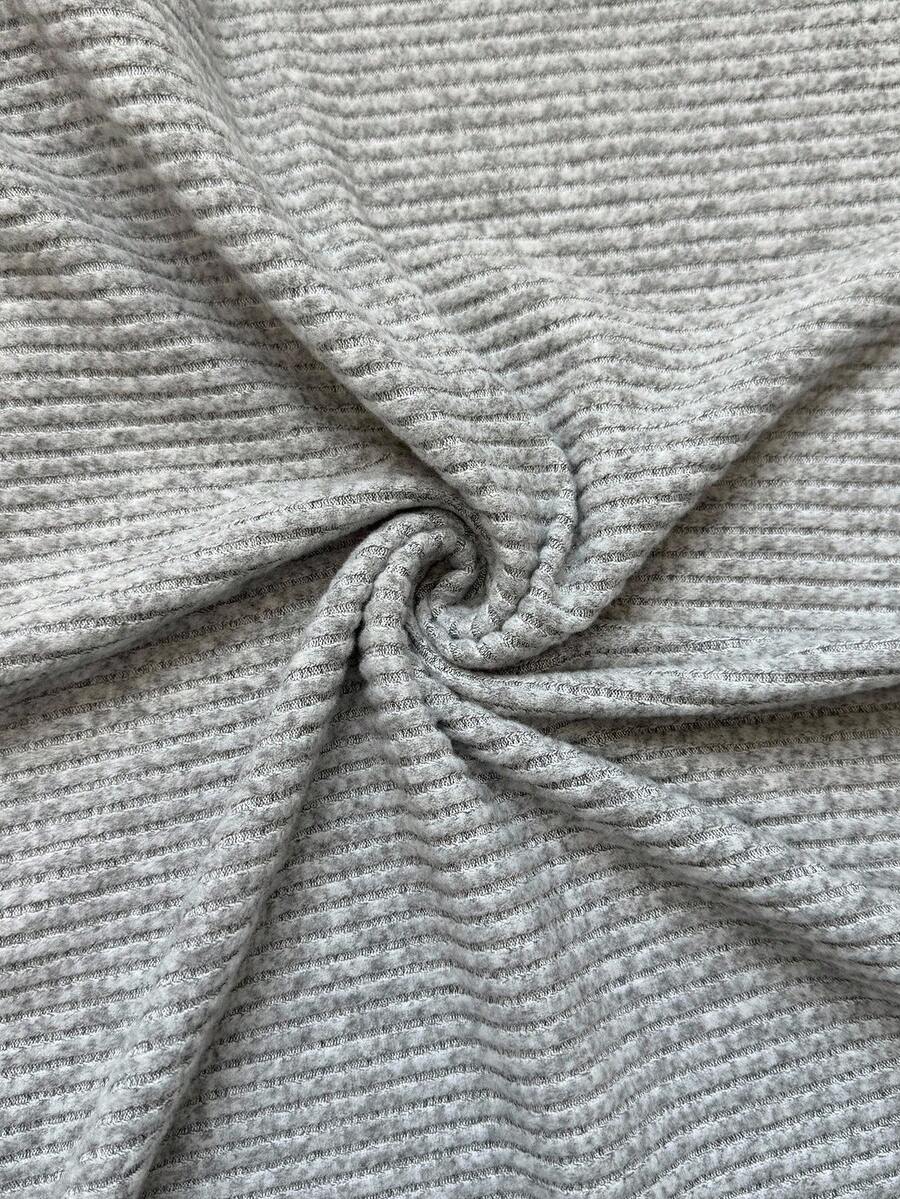 **Women’s Fuzzy Ribbed Asymmetrical Turtleneck Top**