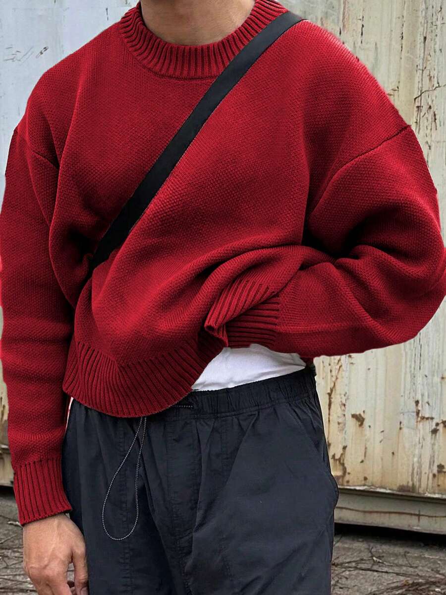 Men’s Streetwear Loose Knit Sweater