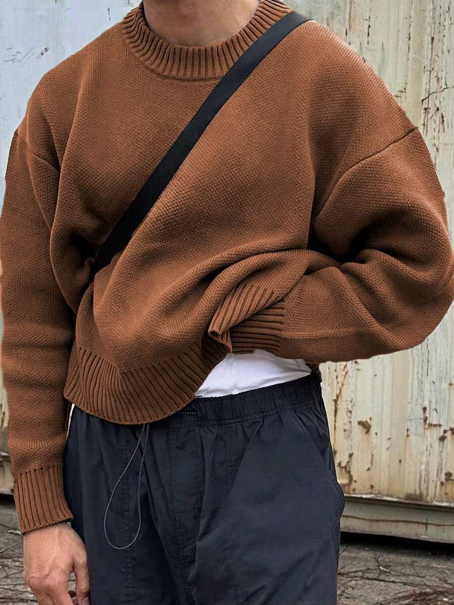 Men’s Streetwear Loose Knit Sweater