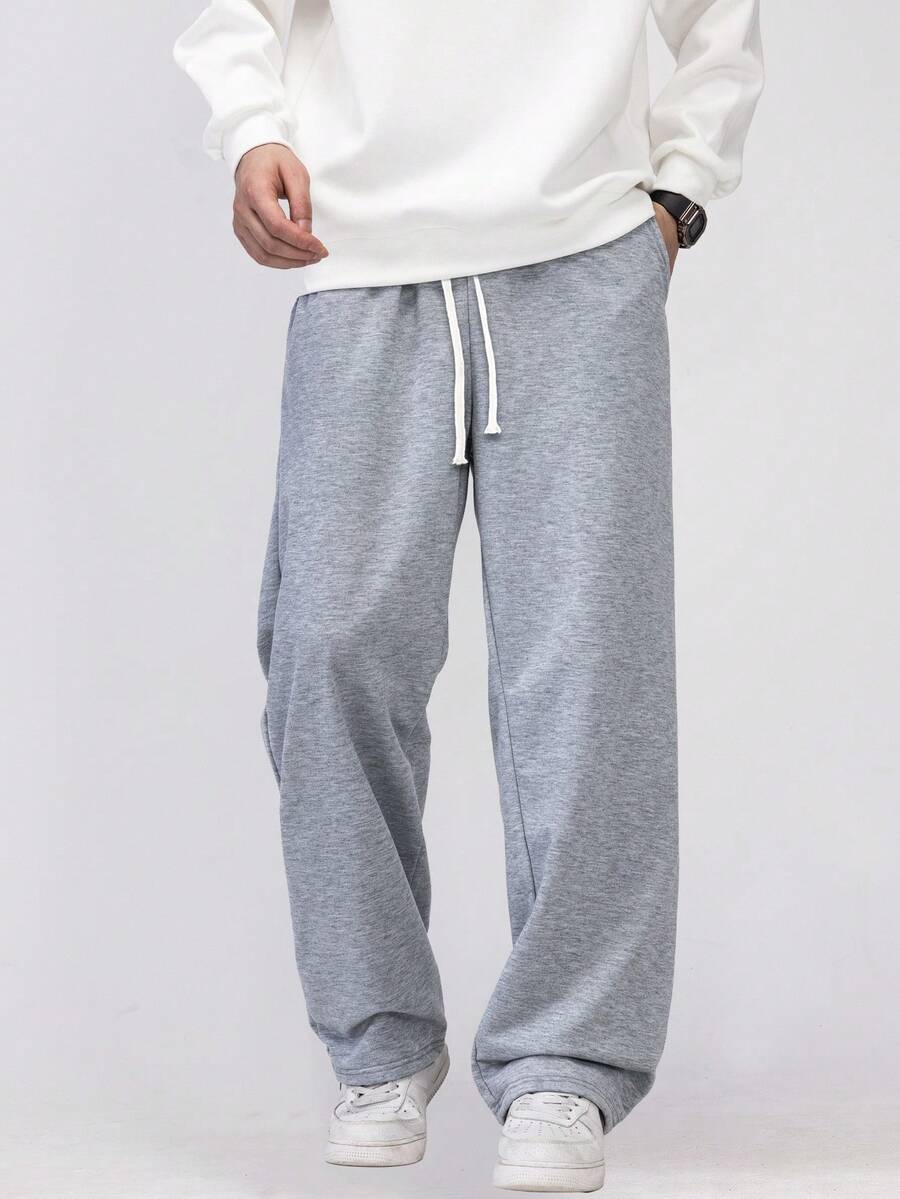Men’s Casual Wide-Leg Drawstring Pants
