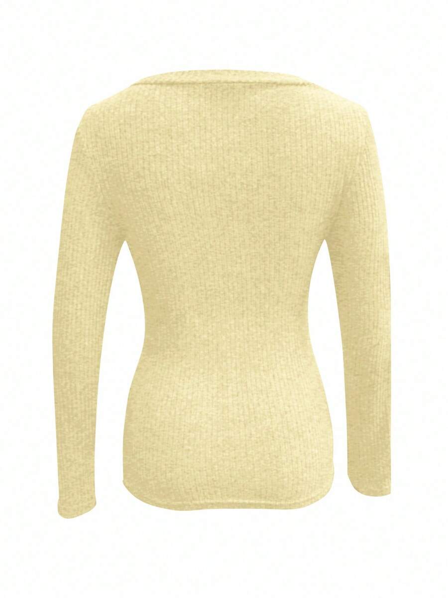 Basic V-Neck Long Sleeve Tee