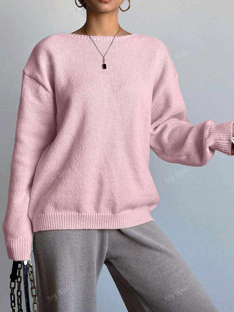 Women's Reversible Knit Sweater – Hollow Bow Back Design (Autumn/Winter)