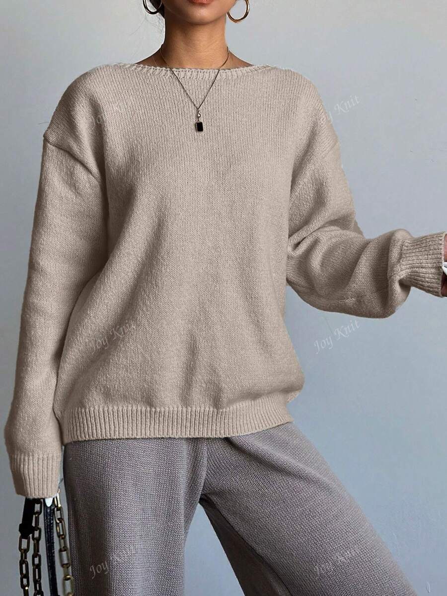 Women's Reversible Knit Sweater – Hollow Bow Back Design (Autumn/Winter)