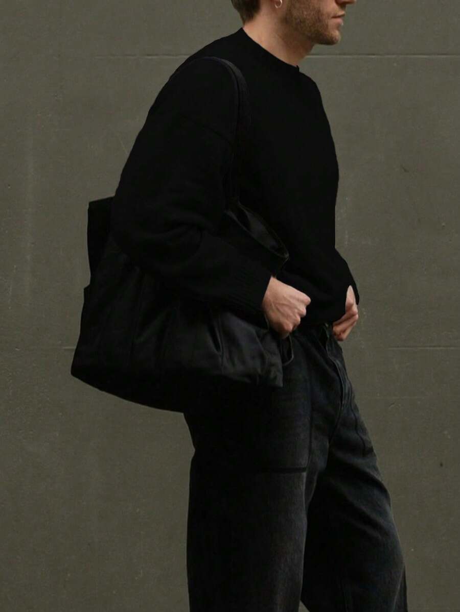 Men’s Loose Fit Embroidered Sweater