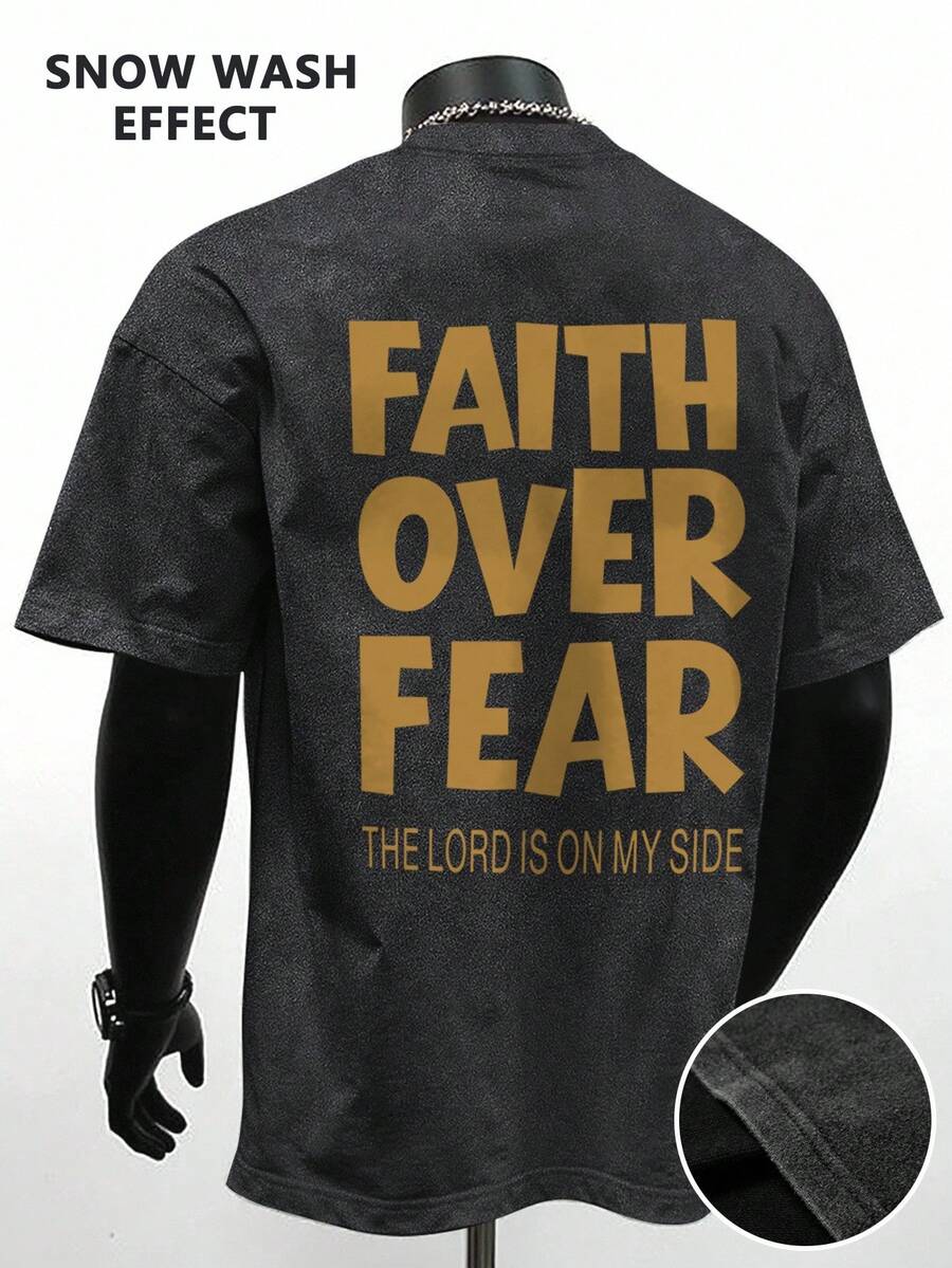 Men’s Letter Print Short Sleeve T-Shirt