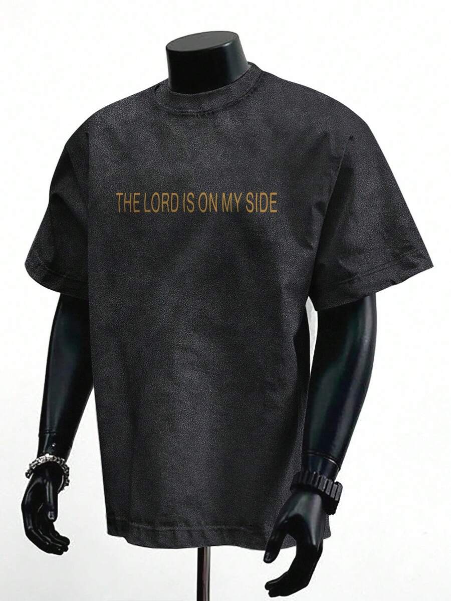 Men’s Letter Print Short Sleeve T-Shirt