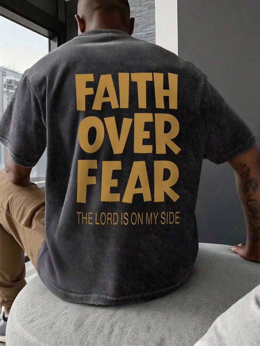 Men’s Letter Print Short Sleeve T-Shirt