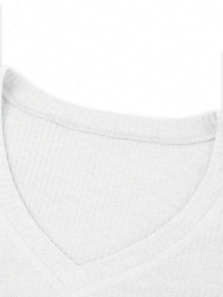 Basic V-Neck Long Sleeve Tee