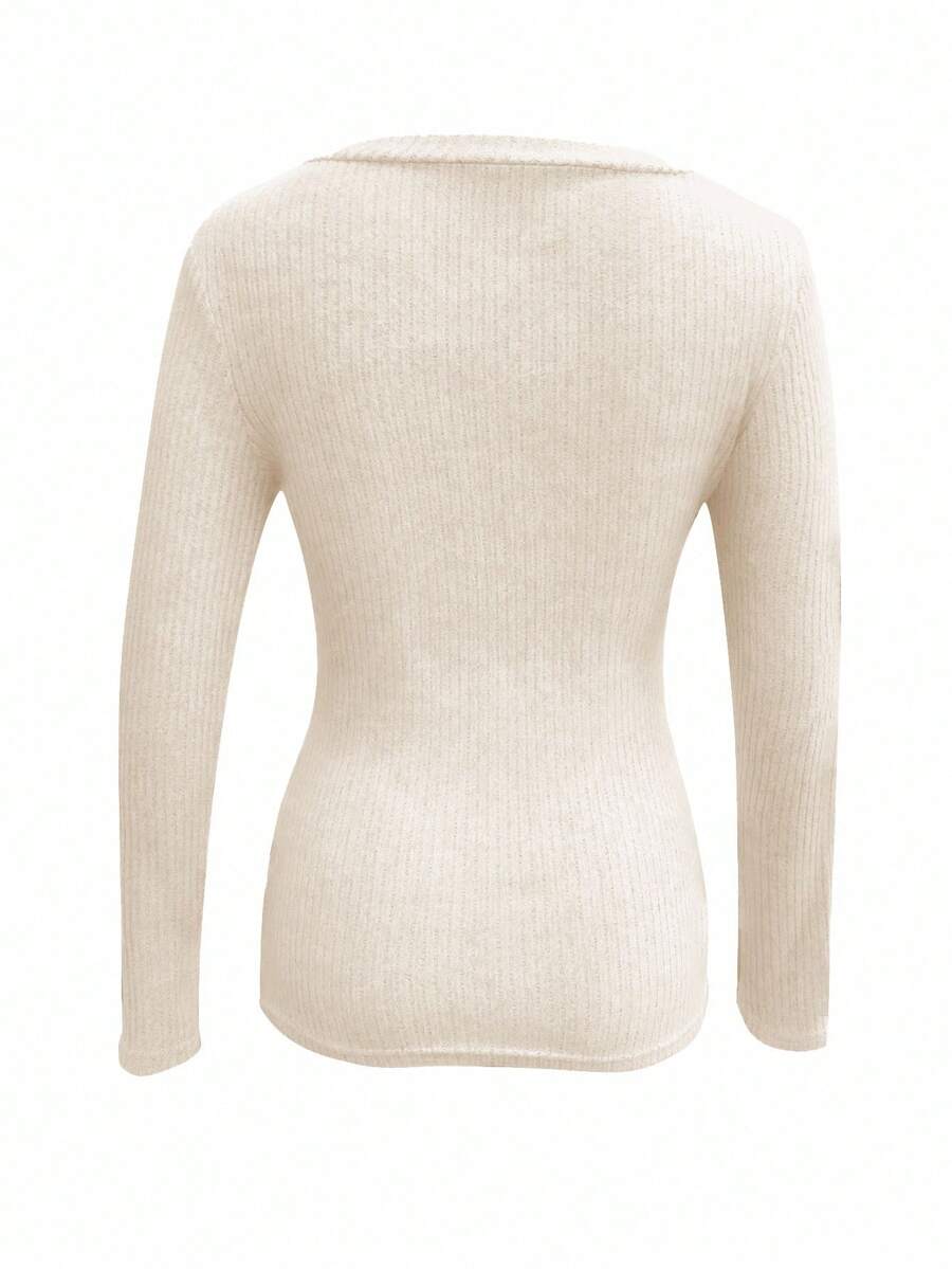 Basic V-Neck Long Sleeve Tee