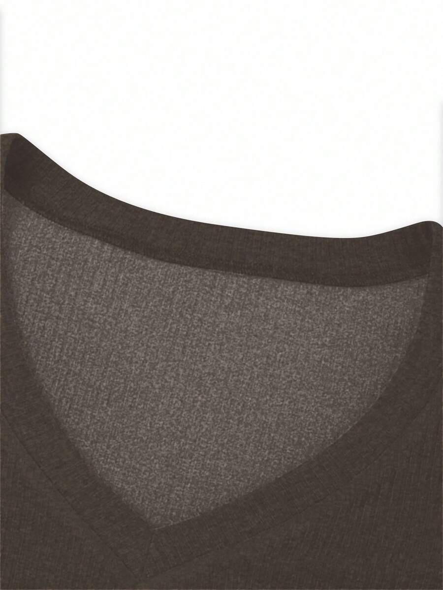 Basic V-Neck Long Sleeve Tee